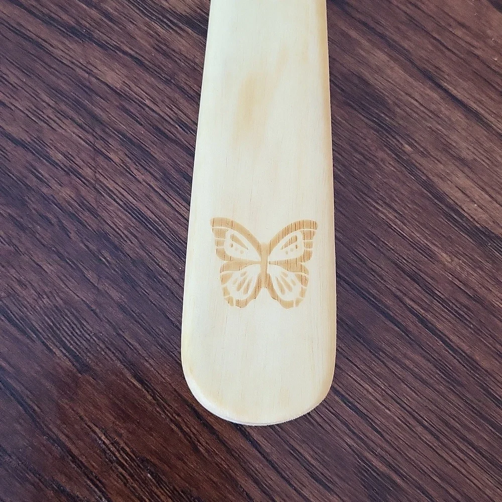 The Pioneer Woman Acacia Wooden Utensil Set with Butterfly Design